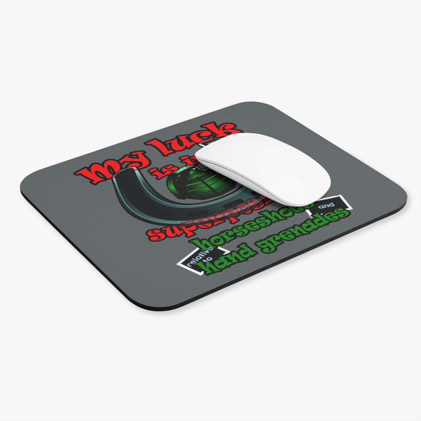 my luck - Mouse Pad (Rectangle) (dark grey)