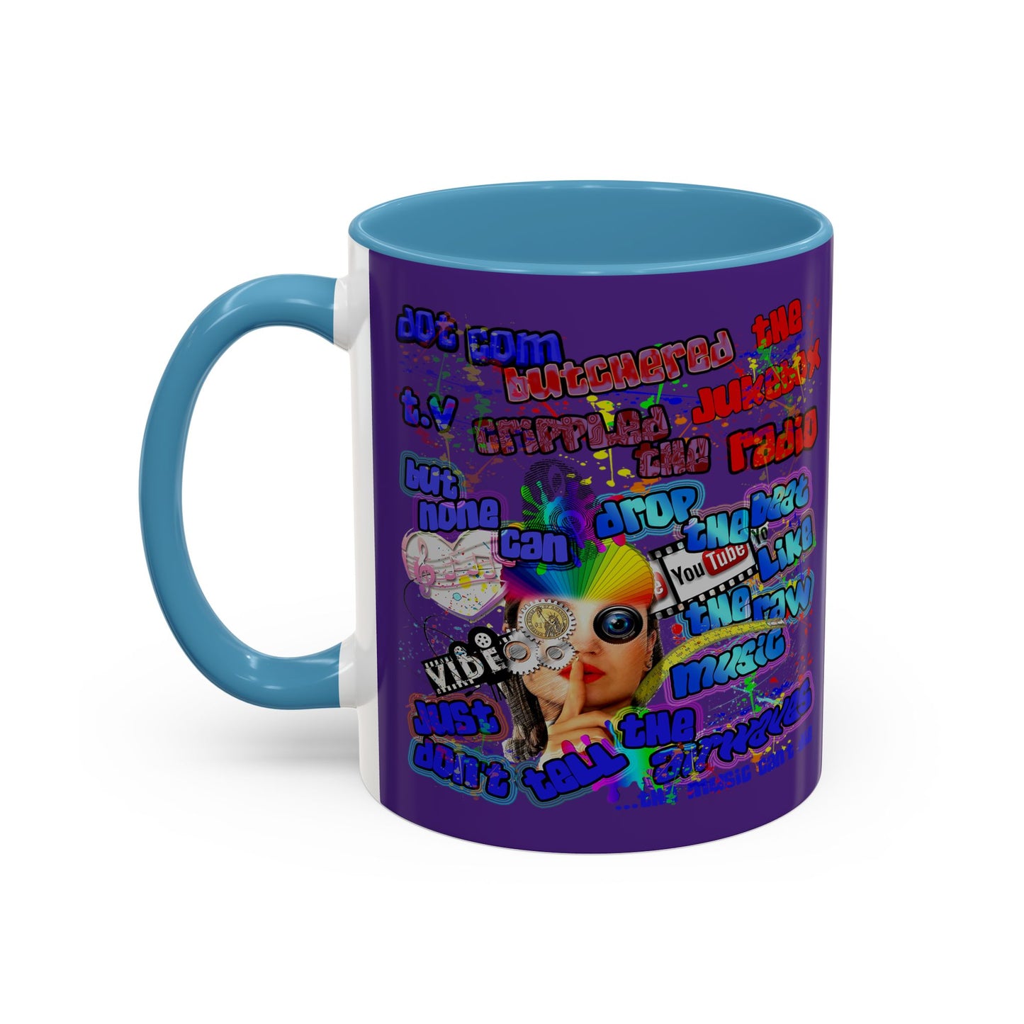 drop the beat - Accent Mug (purple)