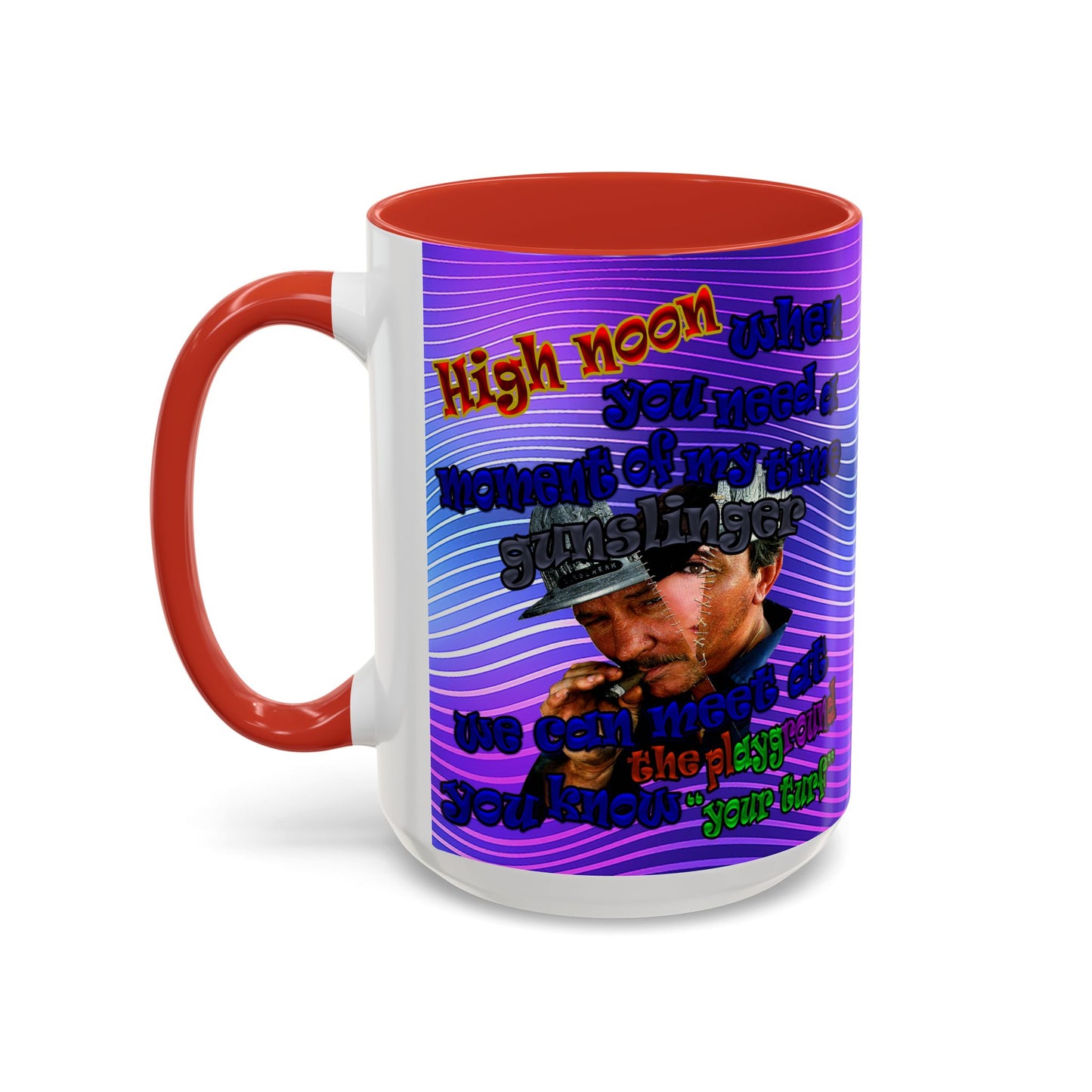 high noon - Accent Mug (purple wave)
