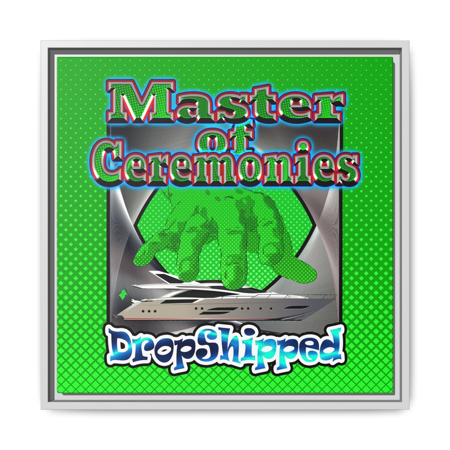logo - framed canvas art (logo green)
