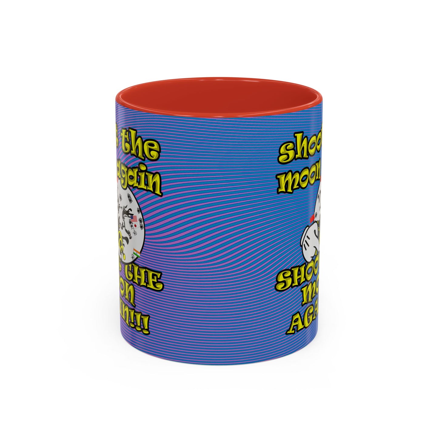 shoot the moon again - Accent Mug (light blue-purple wave)