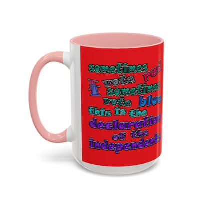 declaration of the independents - Accent Mug (red)