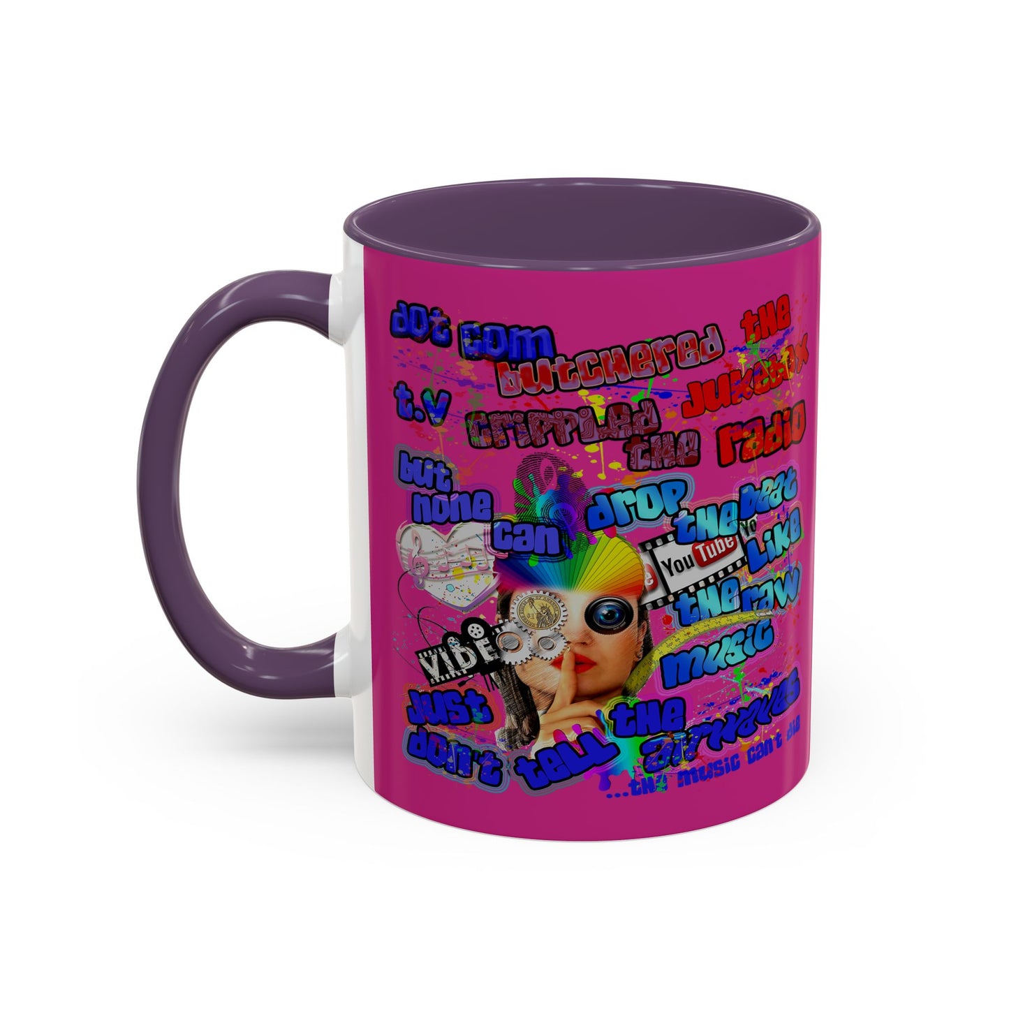 drop the beat - Accent Mug (pink)
