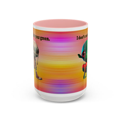 I don't care that your grey - Accent Mug (color blur)