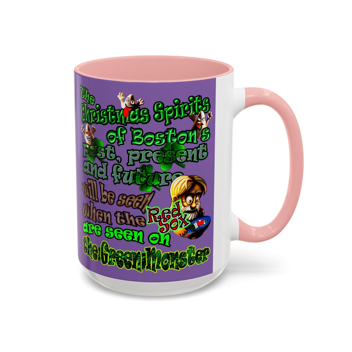 christmas spirits of boston - Accent Mug (light purple)