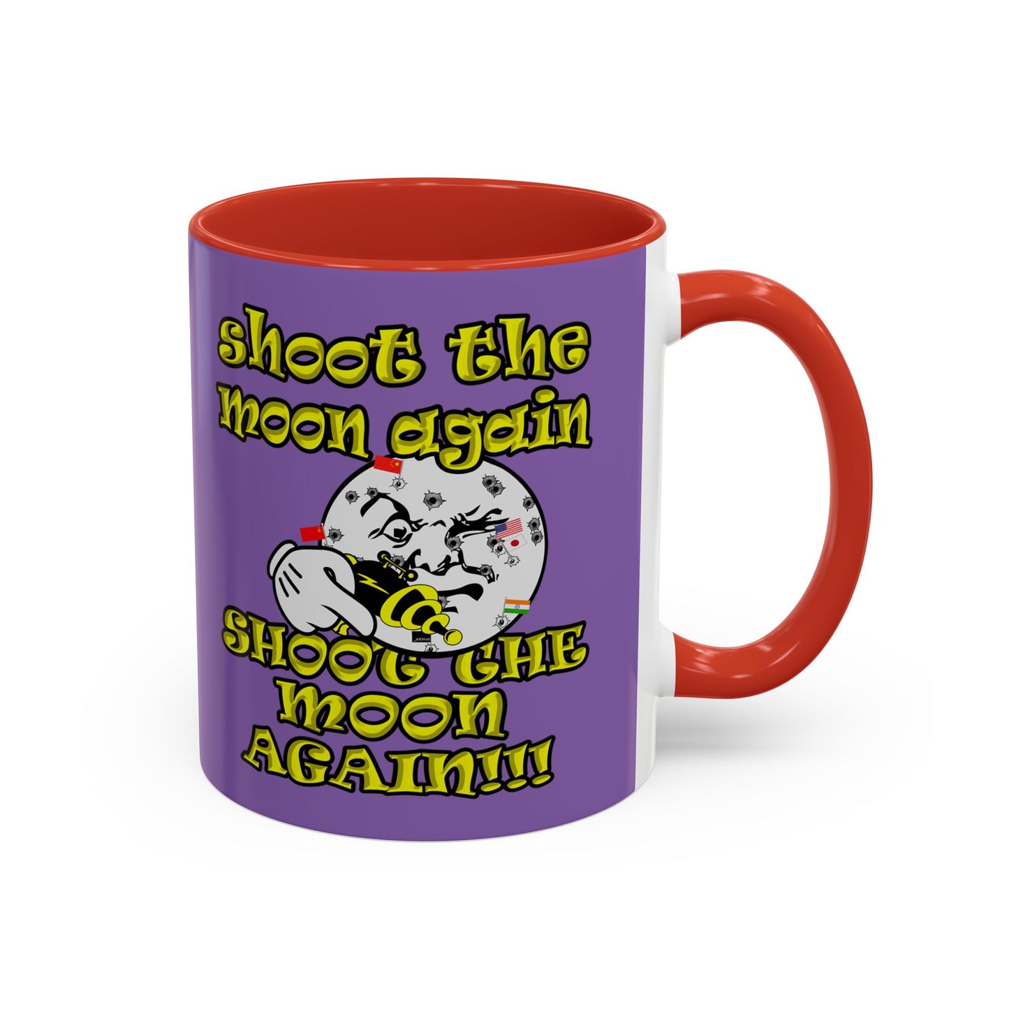 shoot the moon again - Accent Mug (light purple)