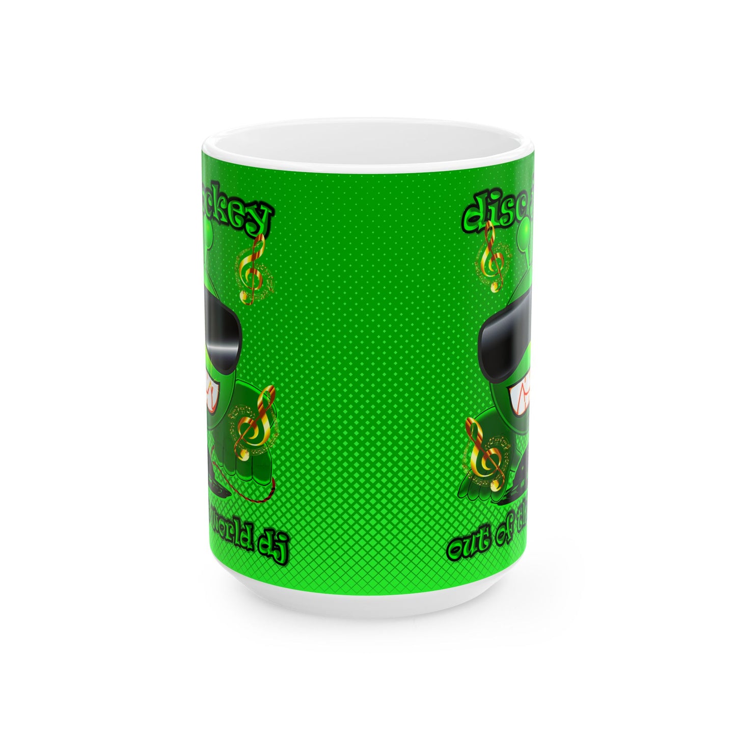 disc jockey - White Mug (logo green)