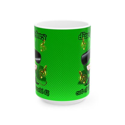 disc jockey - White Mug (logo green)