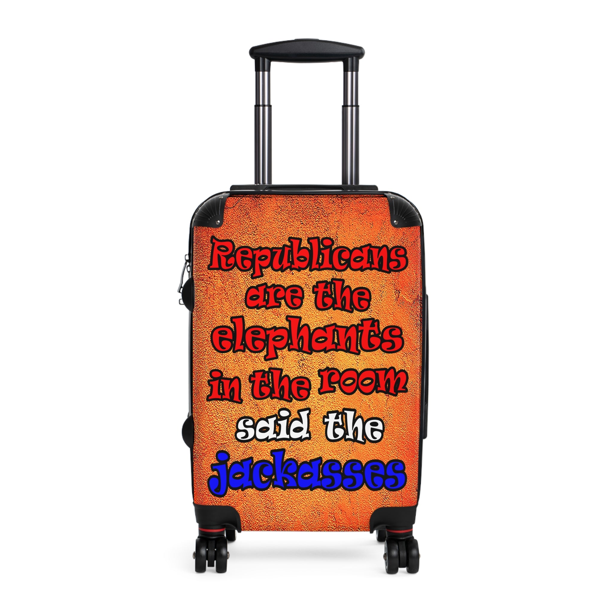 donkeys and elephants - Suitcase (burnt orange)