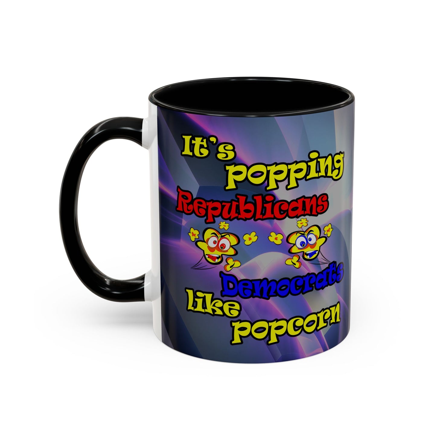 popping like popcorn - Accent Mug (grey-pink wave)
