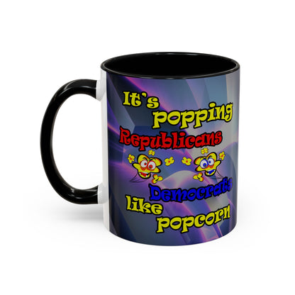 popping like popcorn - Accent Mug (grey-pink wave)