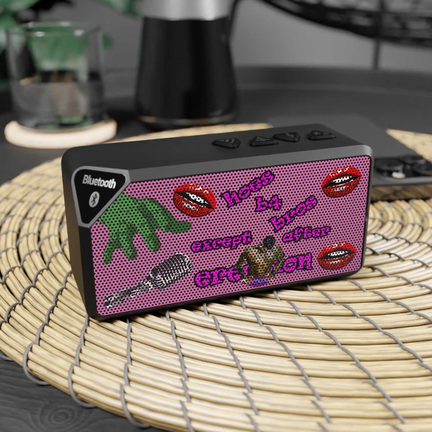 hoes b4 bros - Jabba Bluetooth Speaker (light pink)