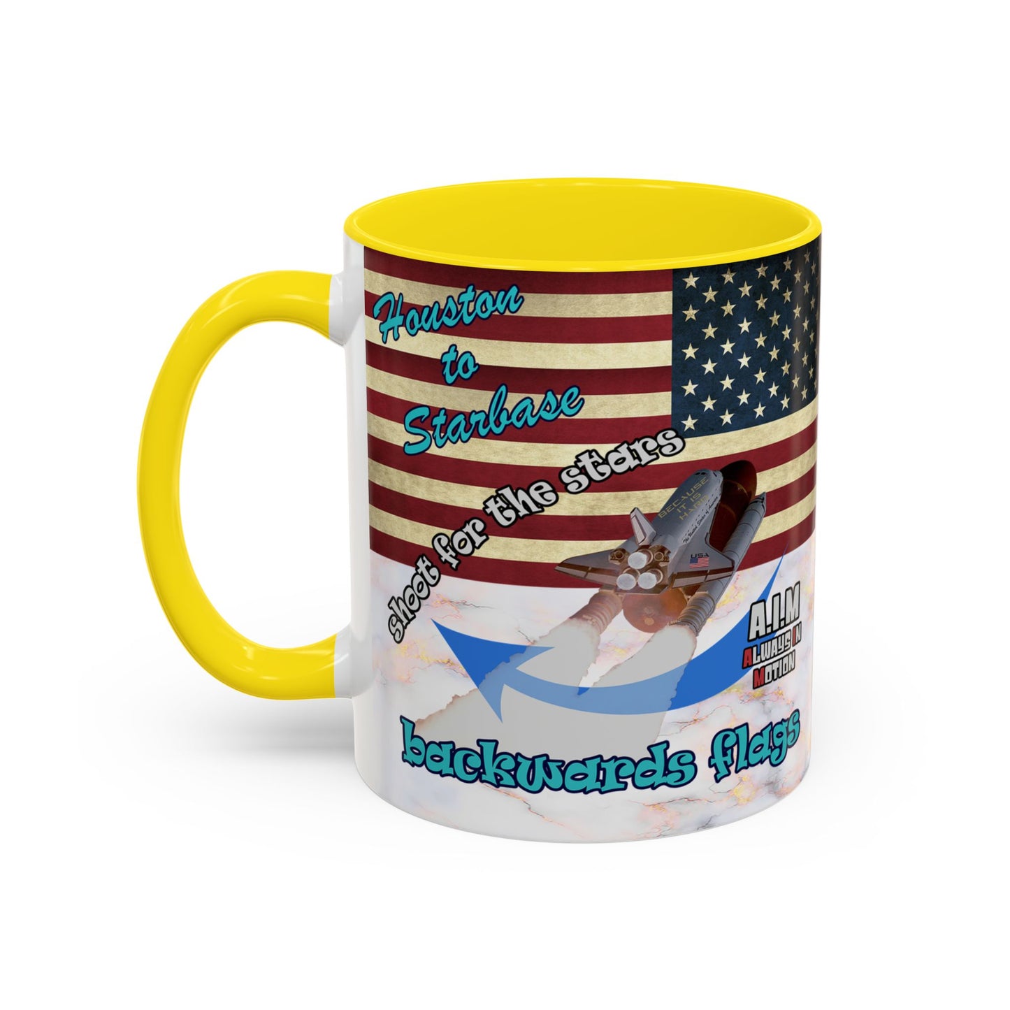 shoot for the stars - Accent Mug (white marble)