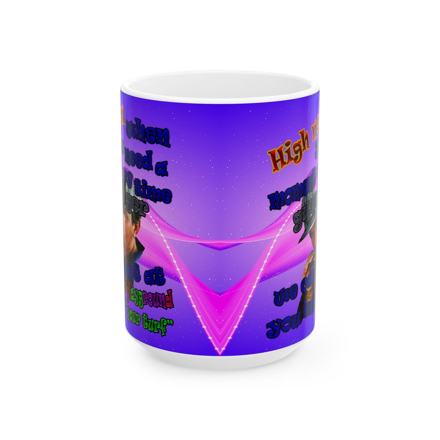 high noon - White Mug (purple-pink wave)