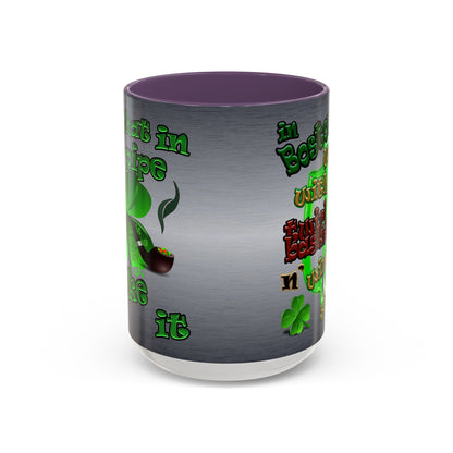 celtics logo - Accent Mug (brushed nickel)