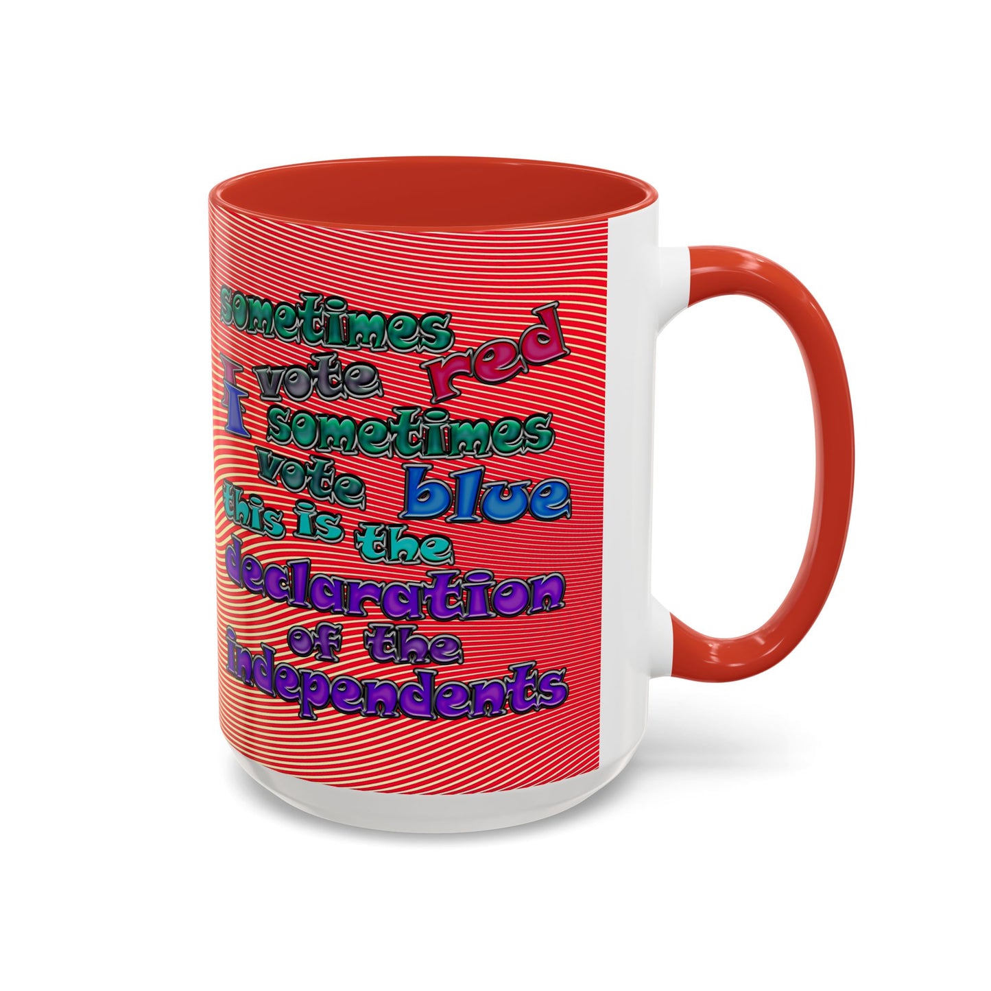 declaration of the independents - Accent Mug (yellow-orange wave)