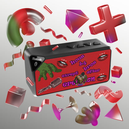hoes b4 bros - Jabba Bluetooth Speaker (red)