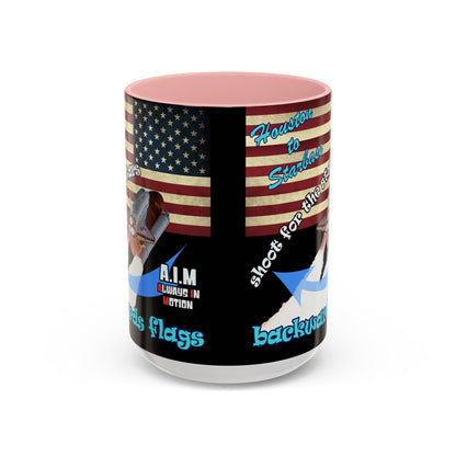 shoot for the stars - Accent Mug (black)