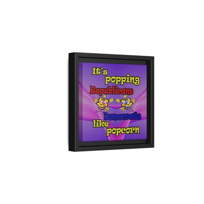 popping like popcorn - framed canvas art (purple-pink wave)
