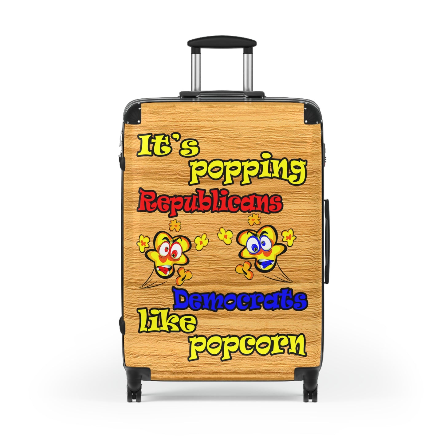popping like popcorn - Suitcase (butterscotch wood finish)