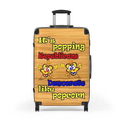 popping like popcorn - Suitcase (butterscotch wood finish)