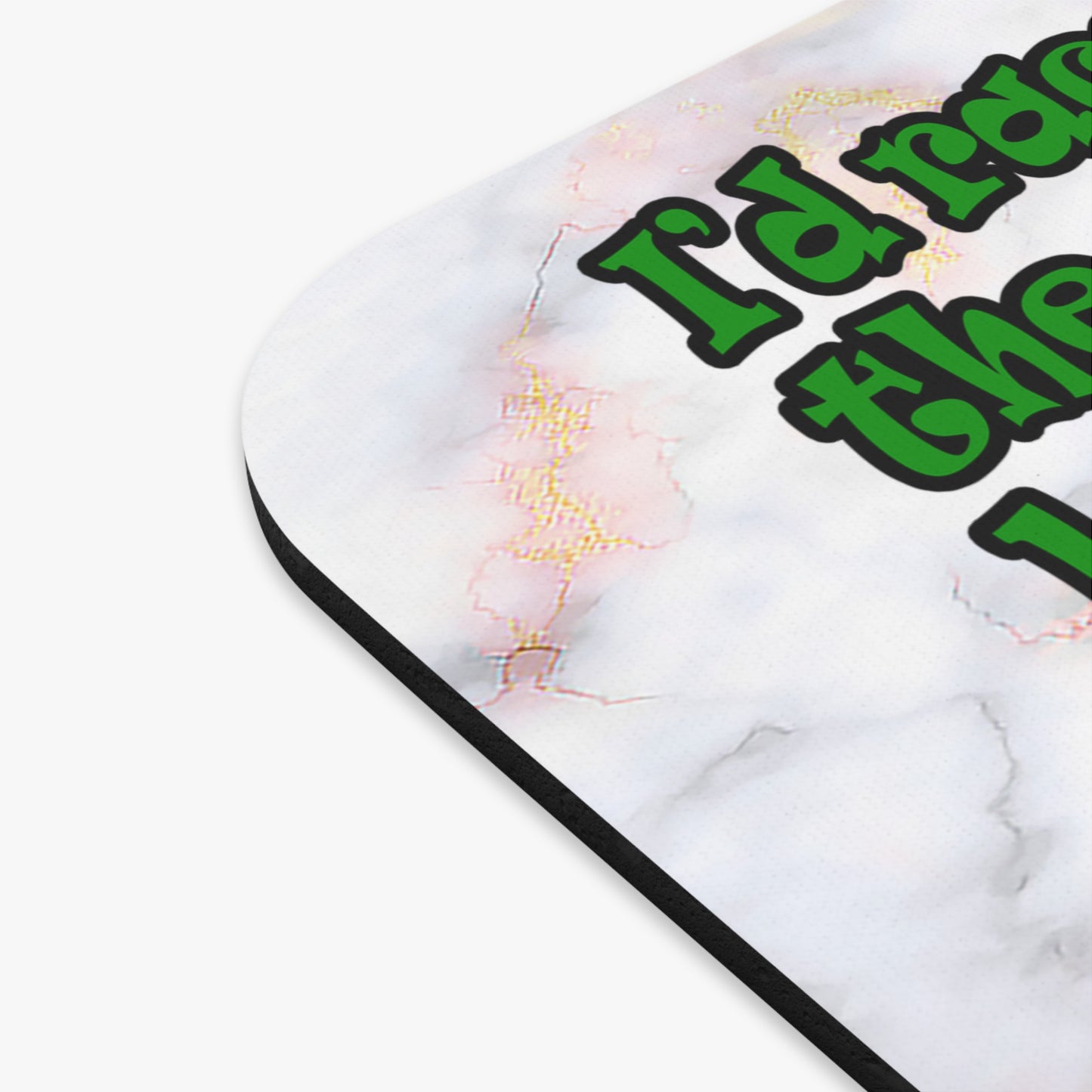 turtle race - Mouse Pad (Rectangle) (white marble)