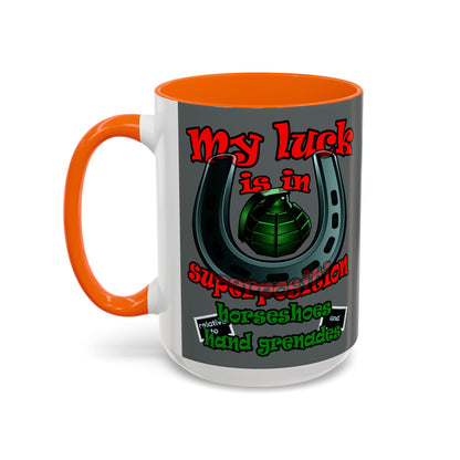 my luck - Accent Mug (dark grey)