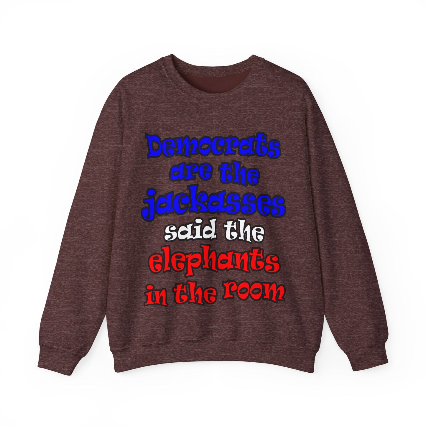 donkeys and elephants - Unisex Heavy Blend™ Crewneck Sweatshirt