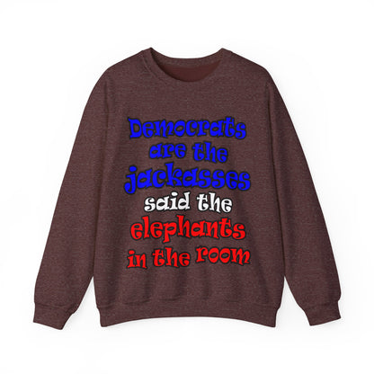 donkeys and elephants - Unisex Heavy Blend™ Crewneck Sweatshirt