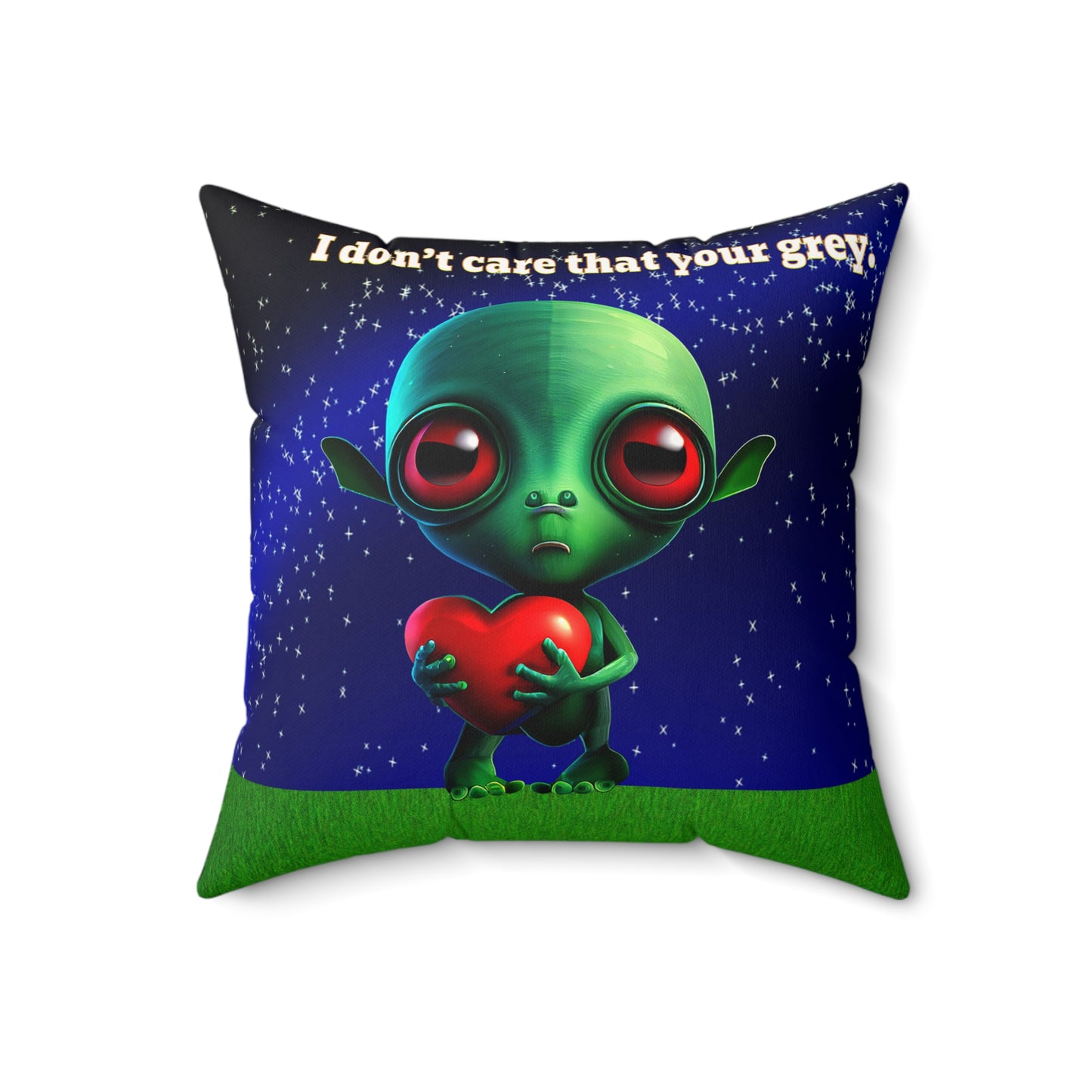 I don't care that your grey - Faux Suede Square Pillow - ('snoops' background)