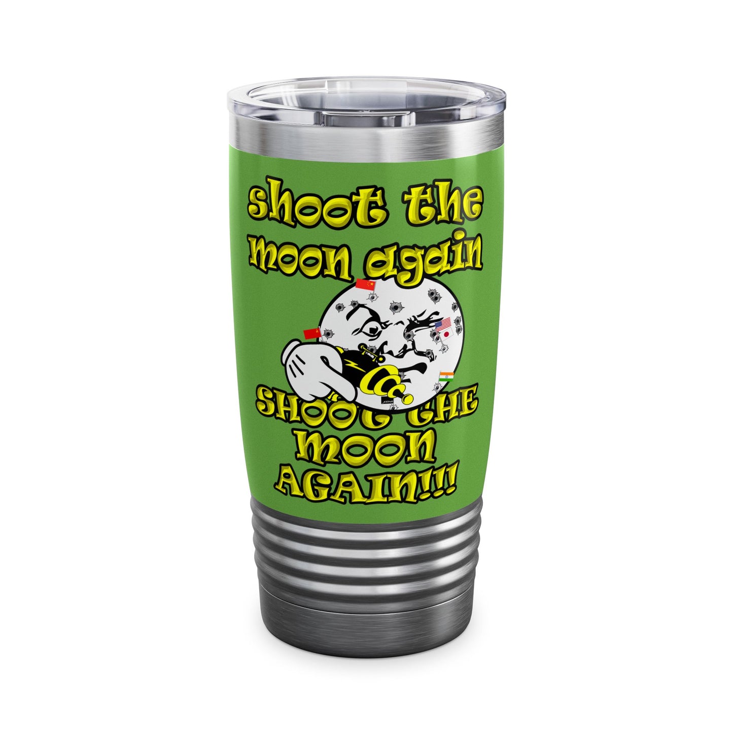 shoot the moon again - Ringneck Tumbler, 20oz (green)