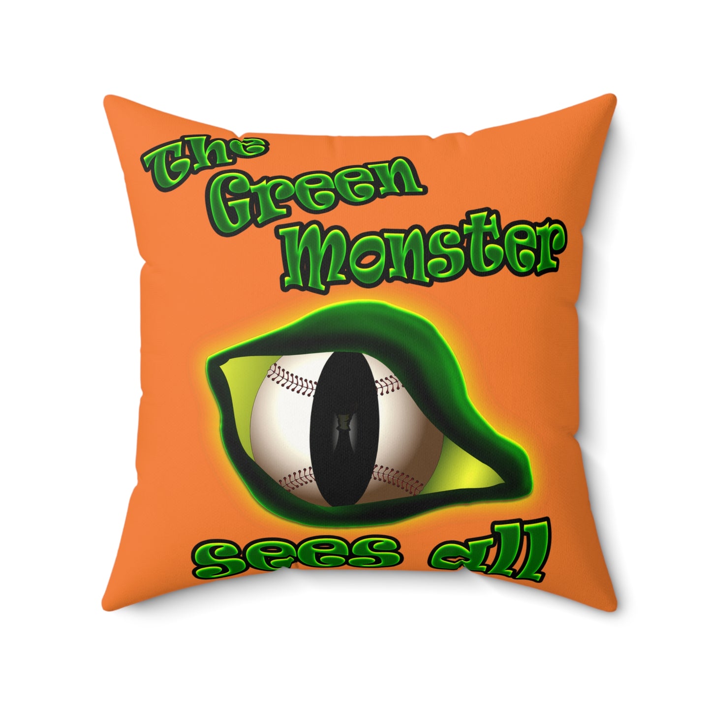 green monster - Faux Suede Square Pillow - (crusta)