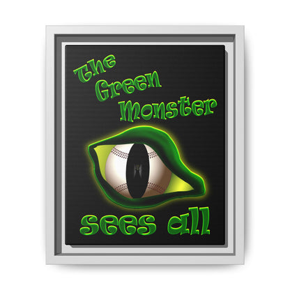 green monster - framed canvas art (black)
