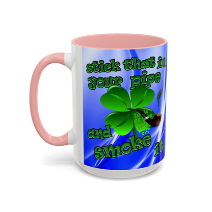 celtics logo - Accent Mug (blue-white wave)