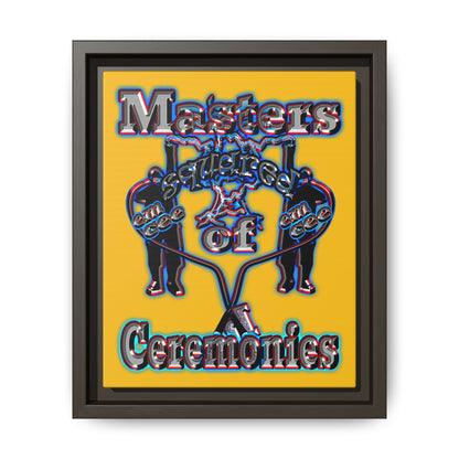 em cee squared - framed canvas art (yellow)