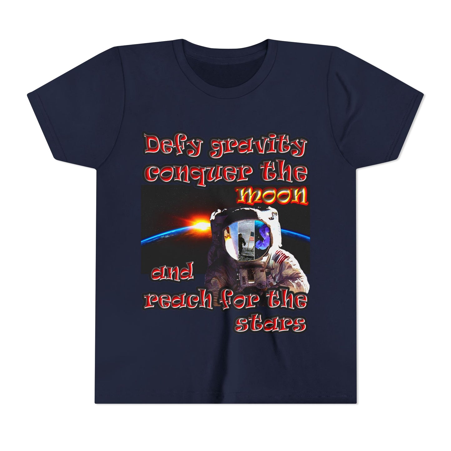 defy conquer reach - Youth Short Sleeve Tee