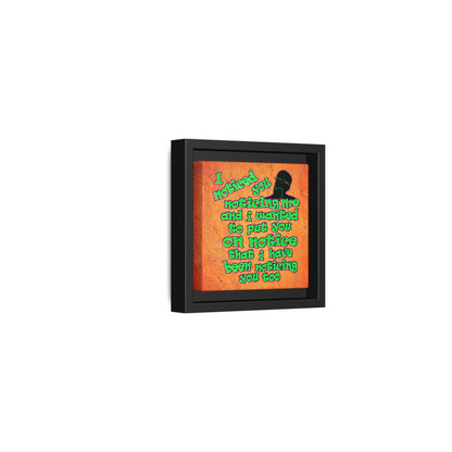 noticed you noticing - framed canvas art (burnt orange)