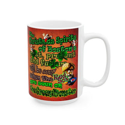 christmas spirits of boston - White Mug (burnt orange)