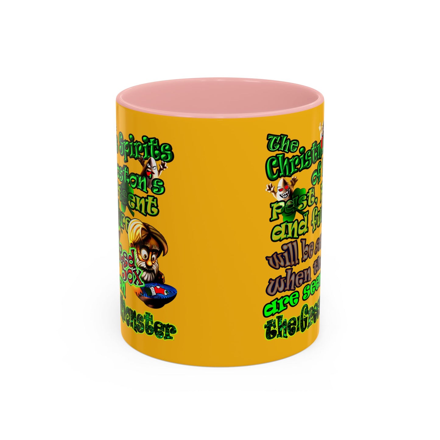 christmas spirits of boston - Accent Mug (yellow)