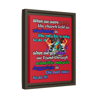 doggystyle - framed canvas art (dark red)
