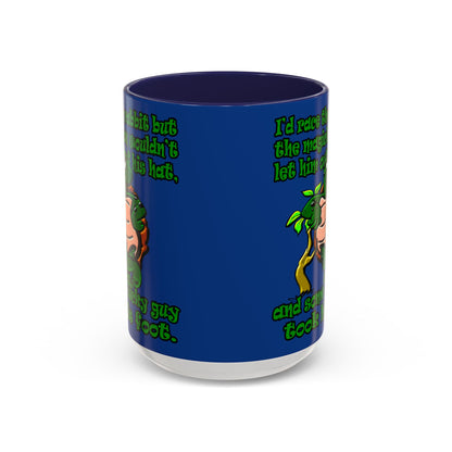 turtle race - Accent Mug (dark blue)