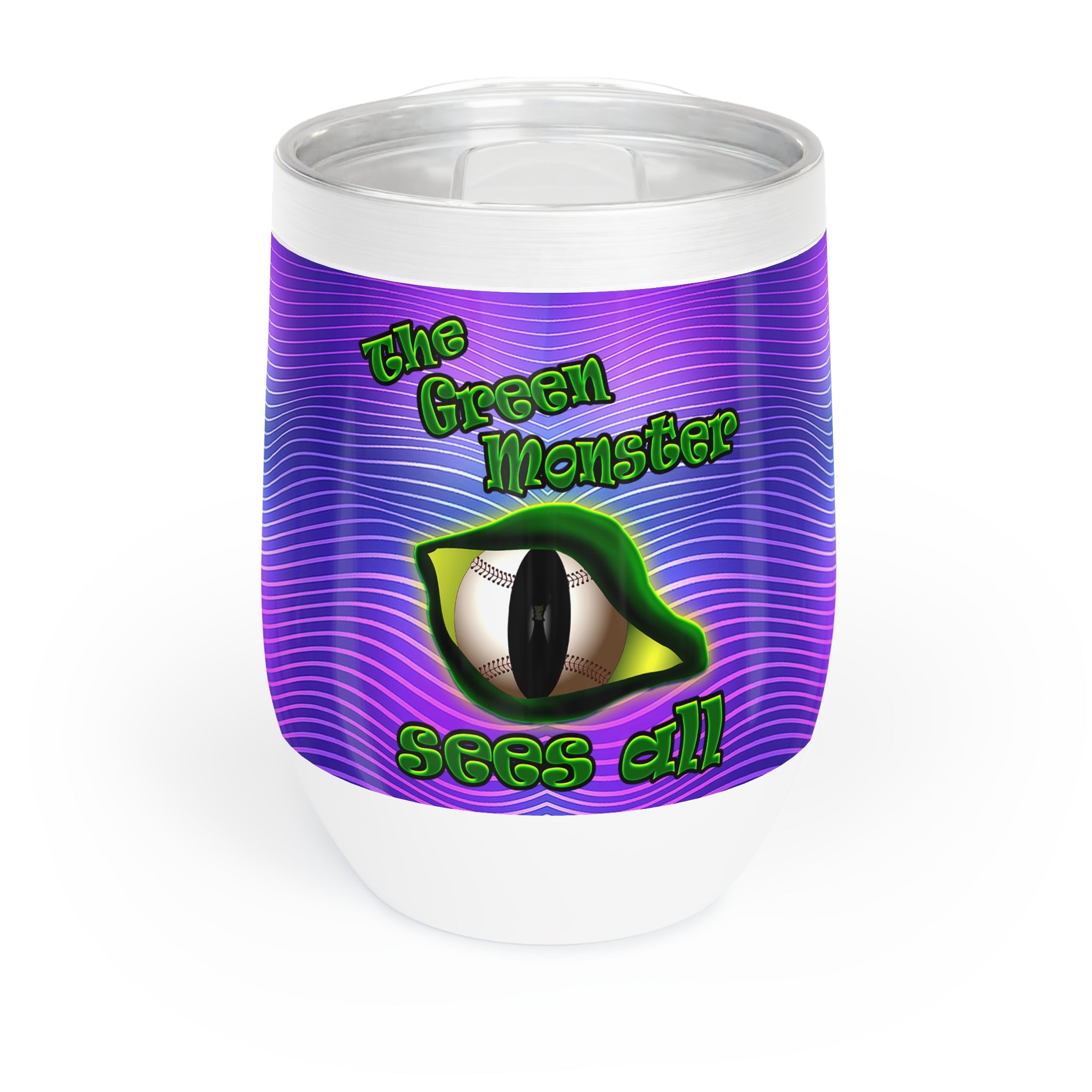 green monster - Chill Wine Tumbler (purple wave)