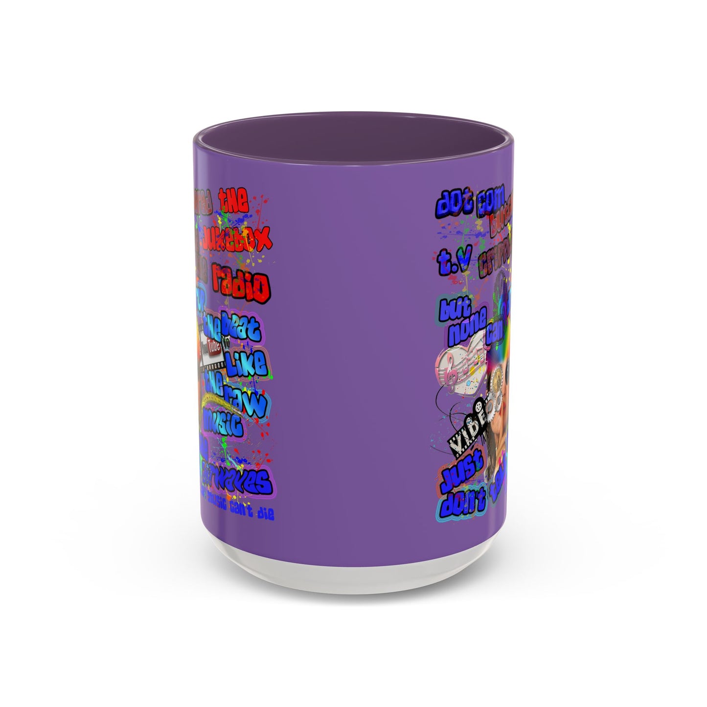 drop the beat - Accent Mug (light purple)