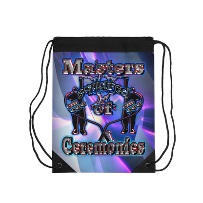 em cee squared - Drawstring Bag (grey-pink wave)