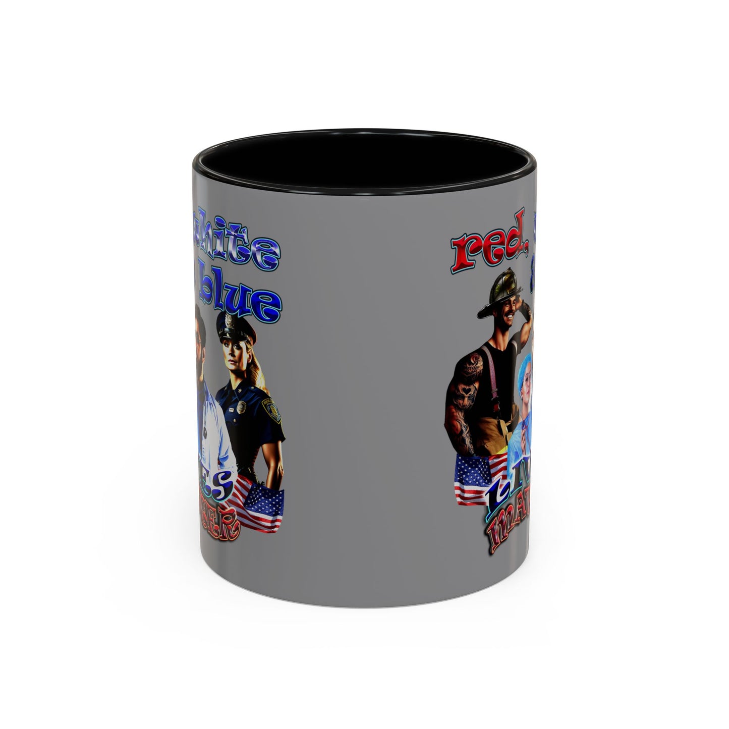 rw&b lives matter - Accent Mug (grey)