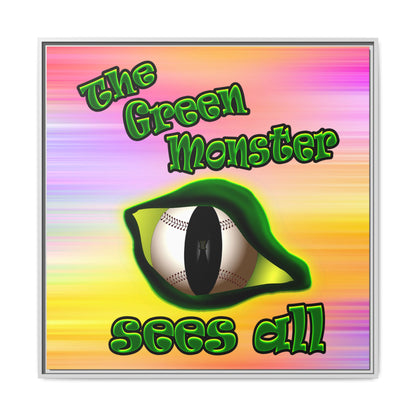 green monster - framed canvas art (color blur)