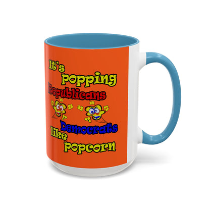 popping like popcorn - Accent Mug (orange)