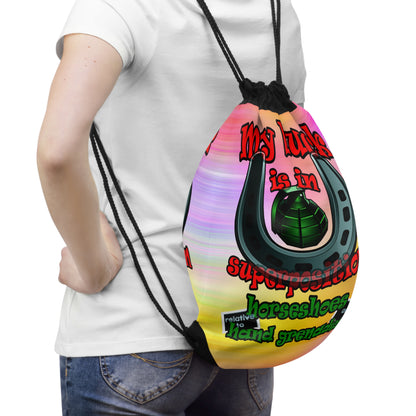 my luck - Drawstring Bag (color blur)