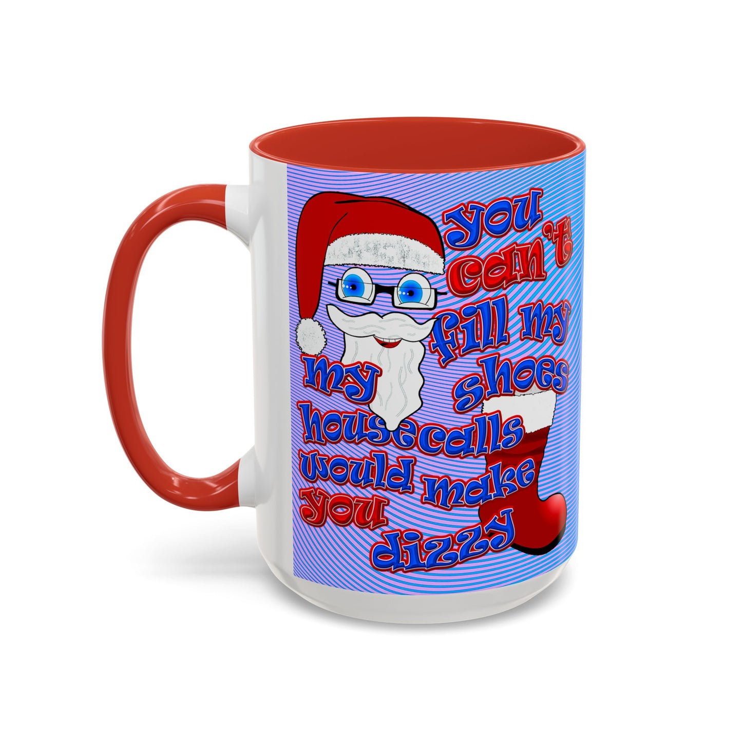 santa's shoes - Accent Mug (light blue-purple wave)