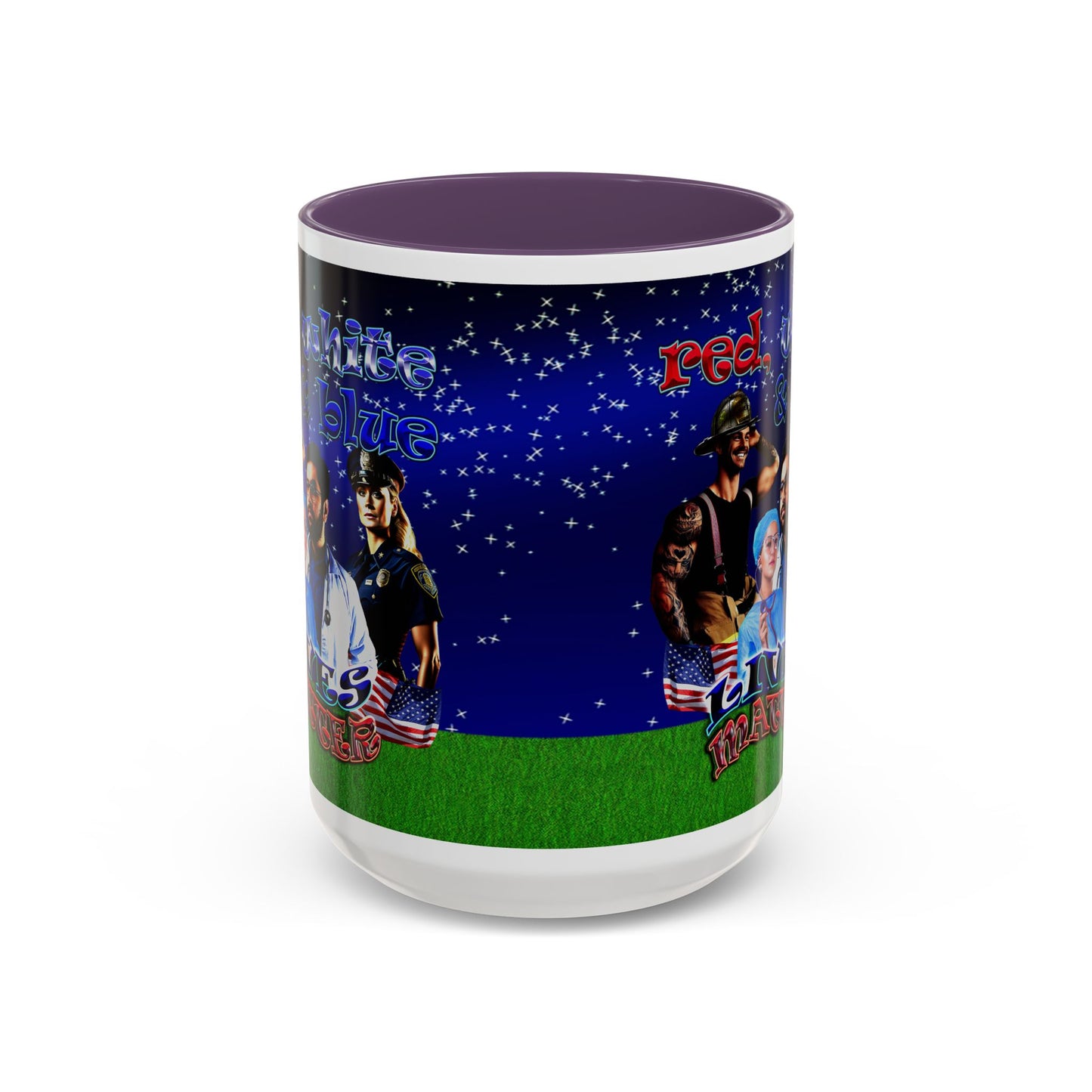 rw&b lives matter - Accent Mug ('snoops' background)